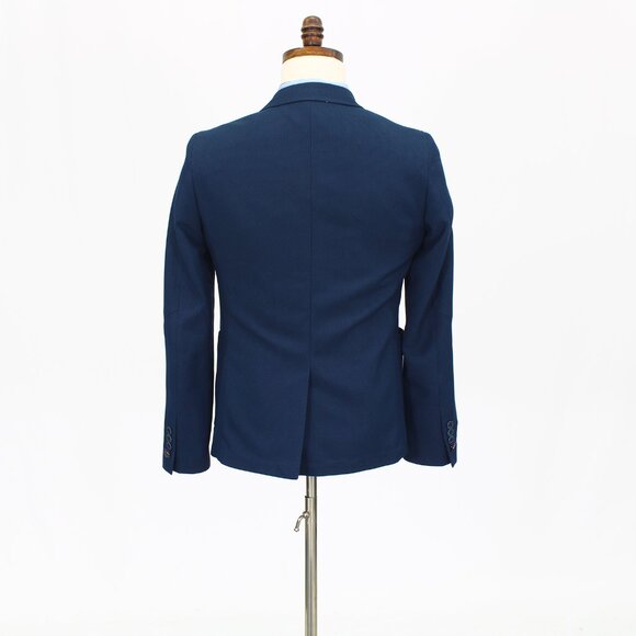 Devred 34S Navy Solid 2-Button Sport Coat Blazer Jacket T594 - Picture 7 of 11